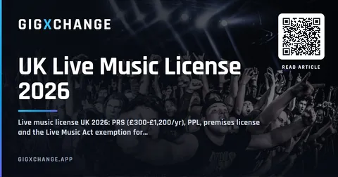 The UK live music licence guide