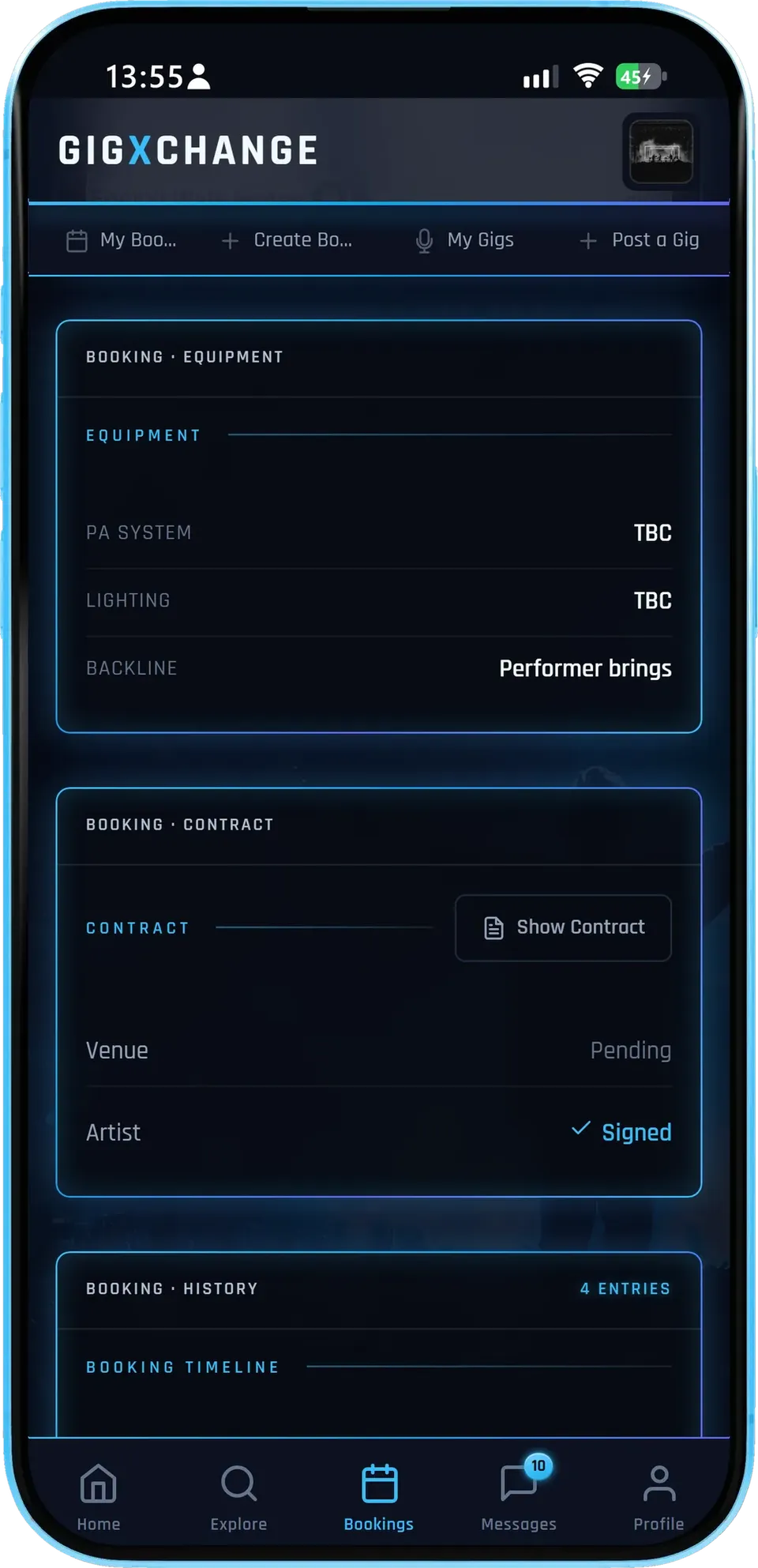 The agreement sits on the booking