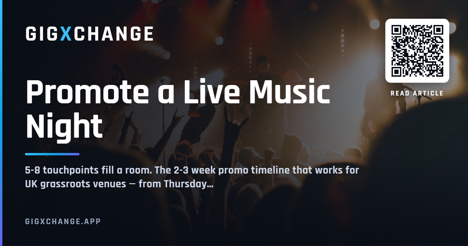 Promote your live music night