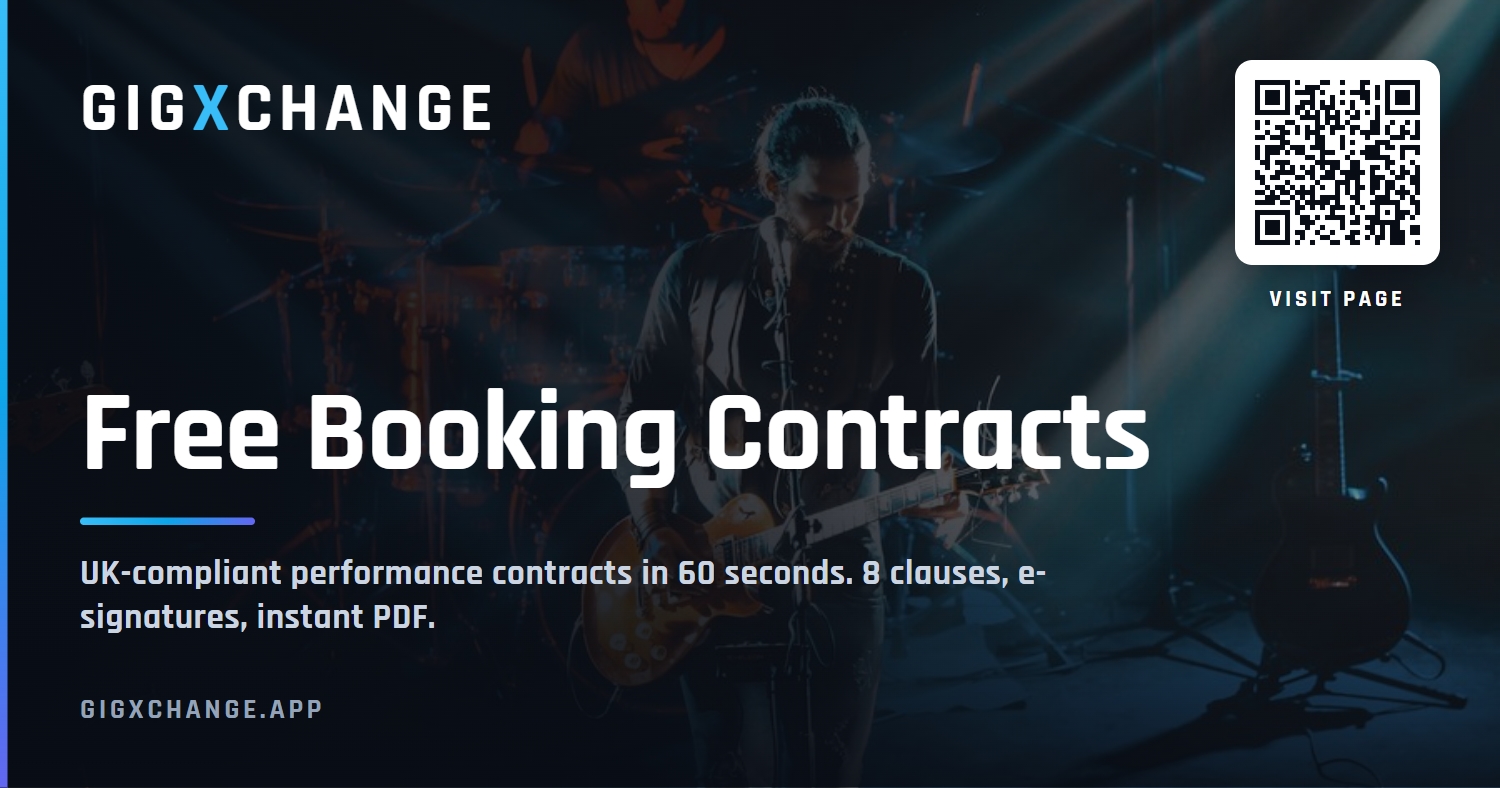 GigXchange free booking contract generator
