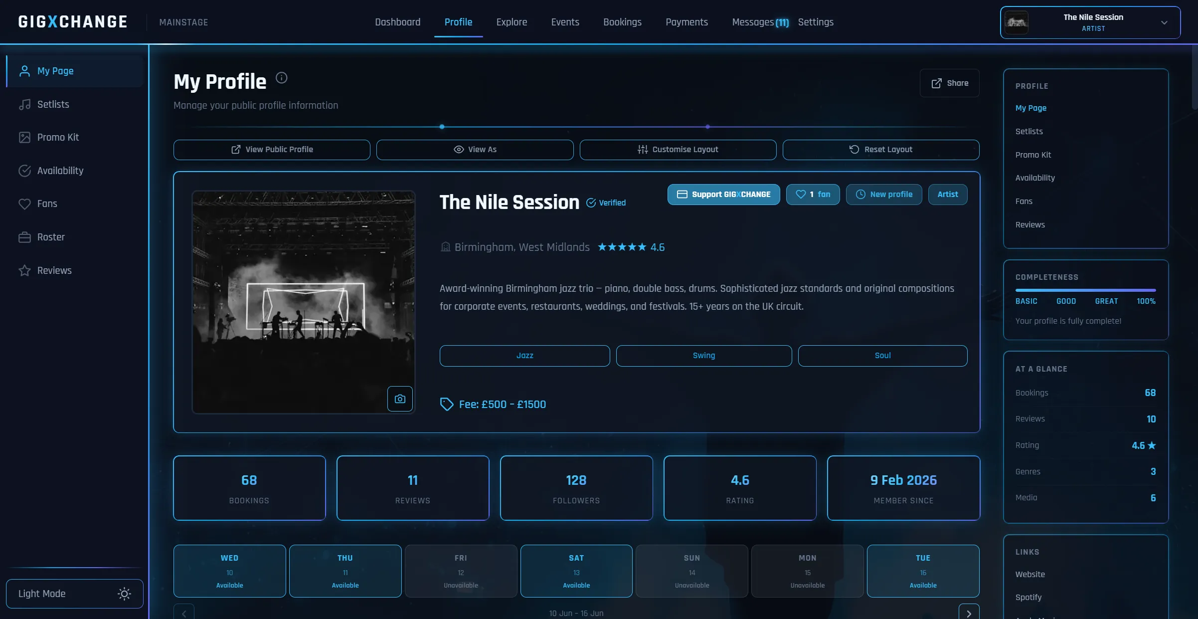Your profile & EPK — your shop window