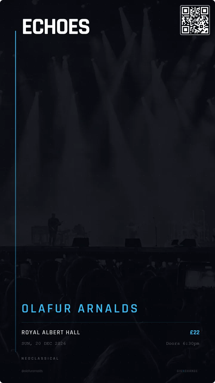 Gig flyer example — Minimal style, story format