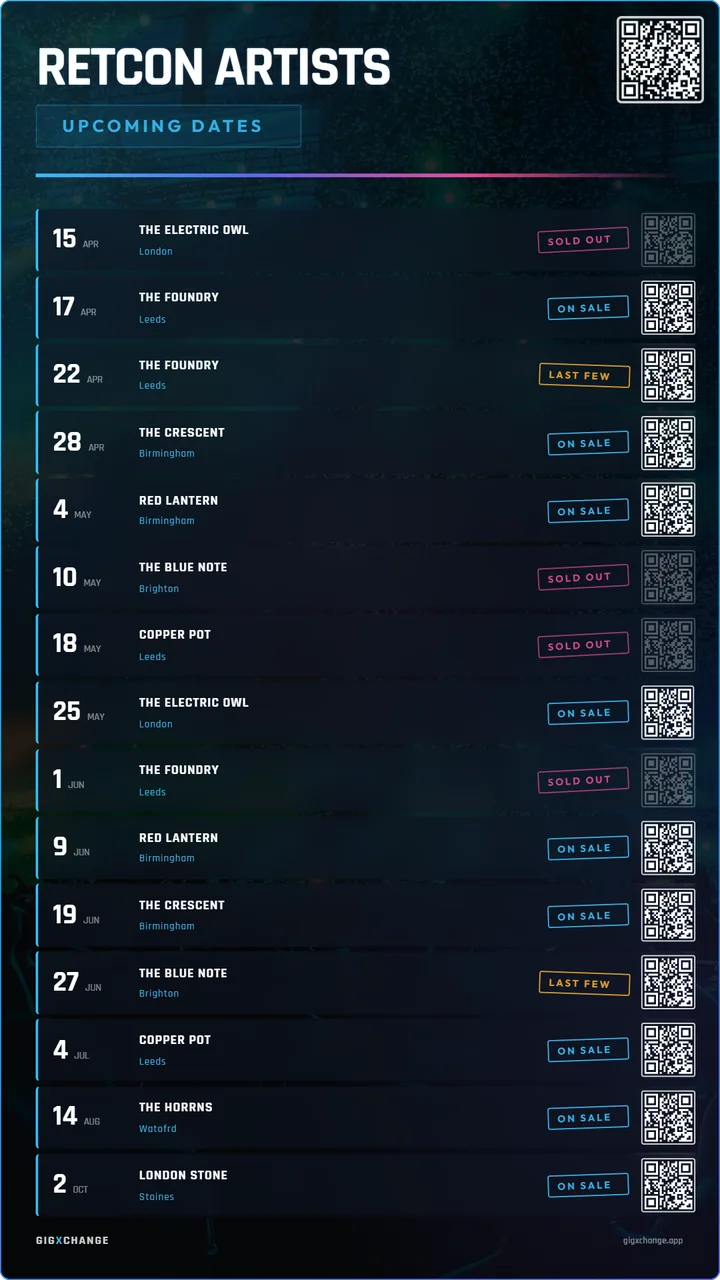 Tour poster example — Bold style