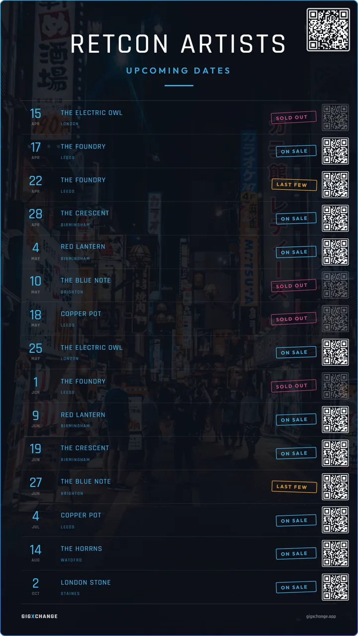Tour poster example — Classic style