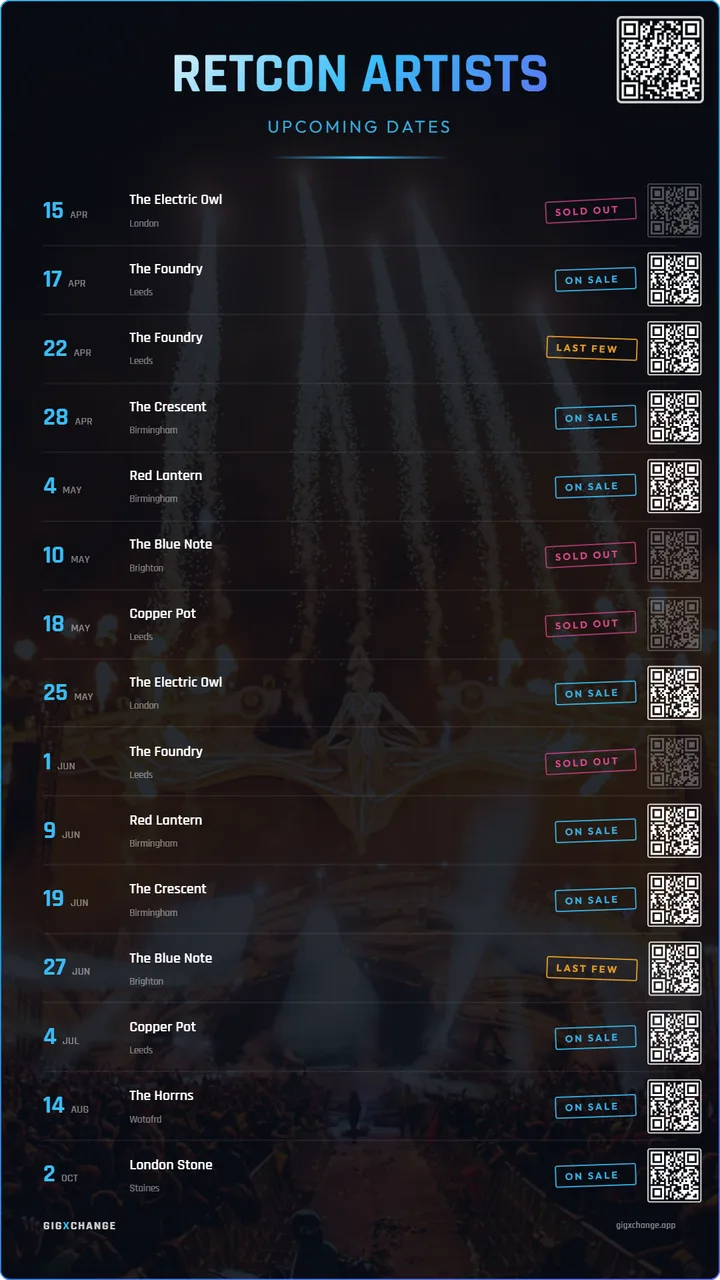 Tour poster example — Modern style