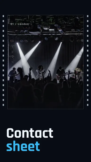 Live tour page — the Contact sheet look, as a member's own visitors see it